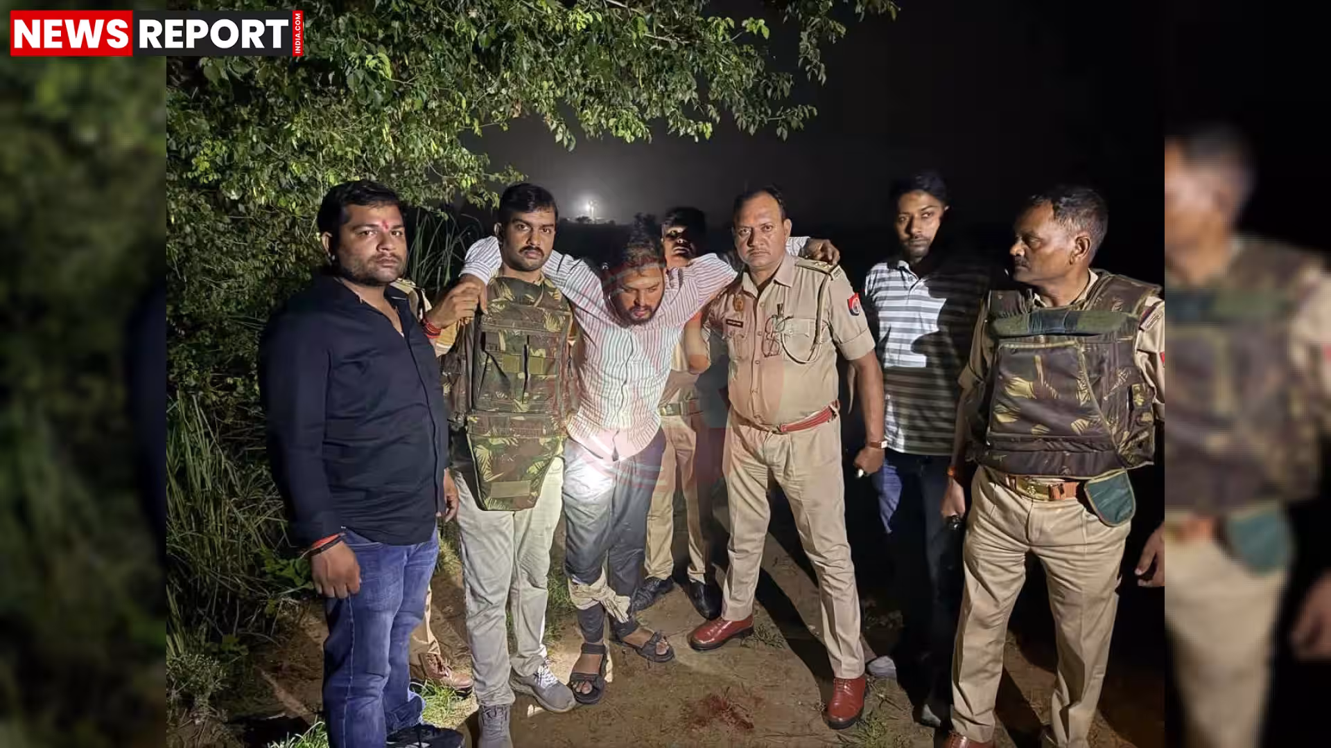 पुलिस हिरासत में अस्पताल ले जाया जा रहा घायल आरोपी पुनीत मिश्रा