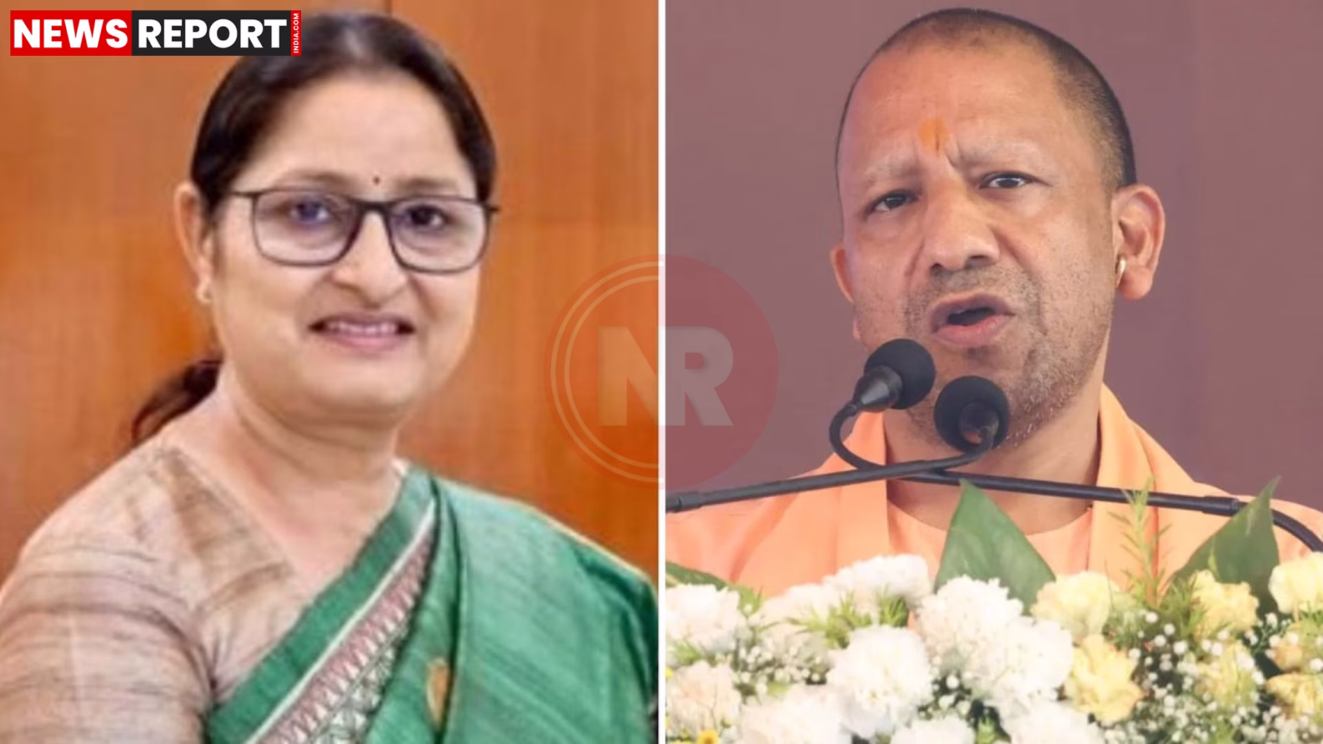 केंद्रीय मंत्री अन्नपूर्णा देवी और मुख्यमंत्री योगी आदित्यनाथ वाराणसी में पोषण माह का शुभारंभ करते हुए।