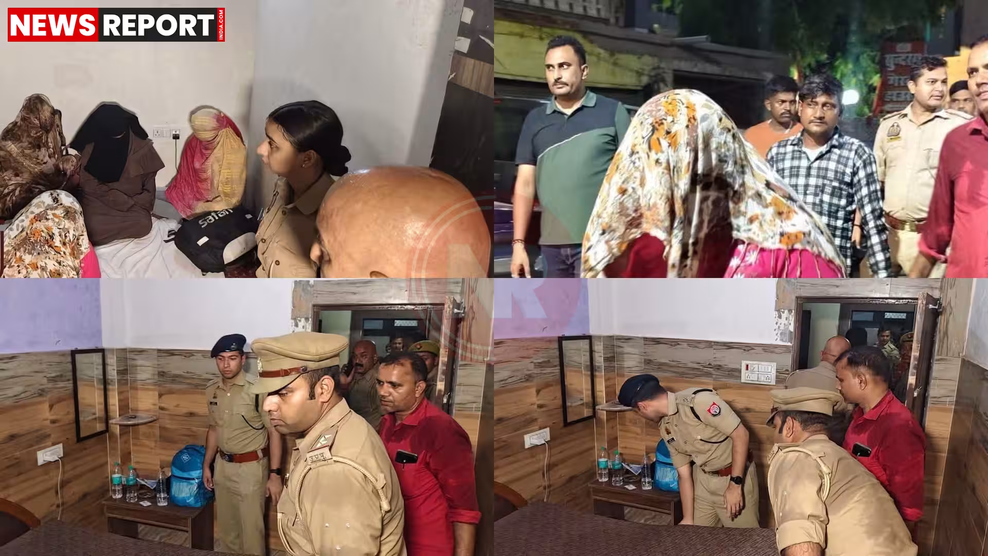 वाराणसी में गेस्ट हाउस पर पुलिस की छापेमारी में पकड़े गए लोग