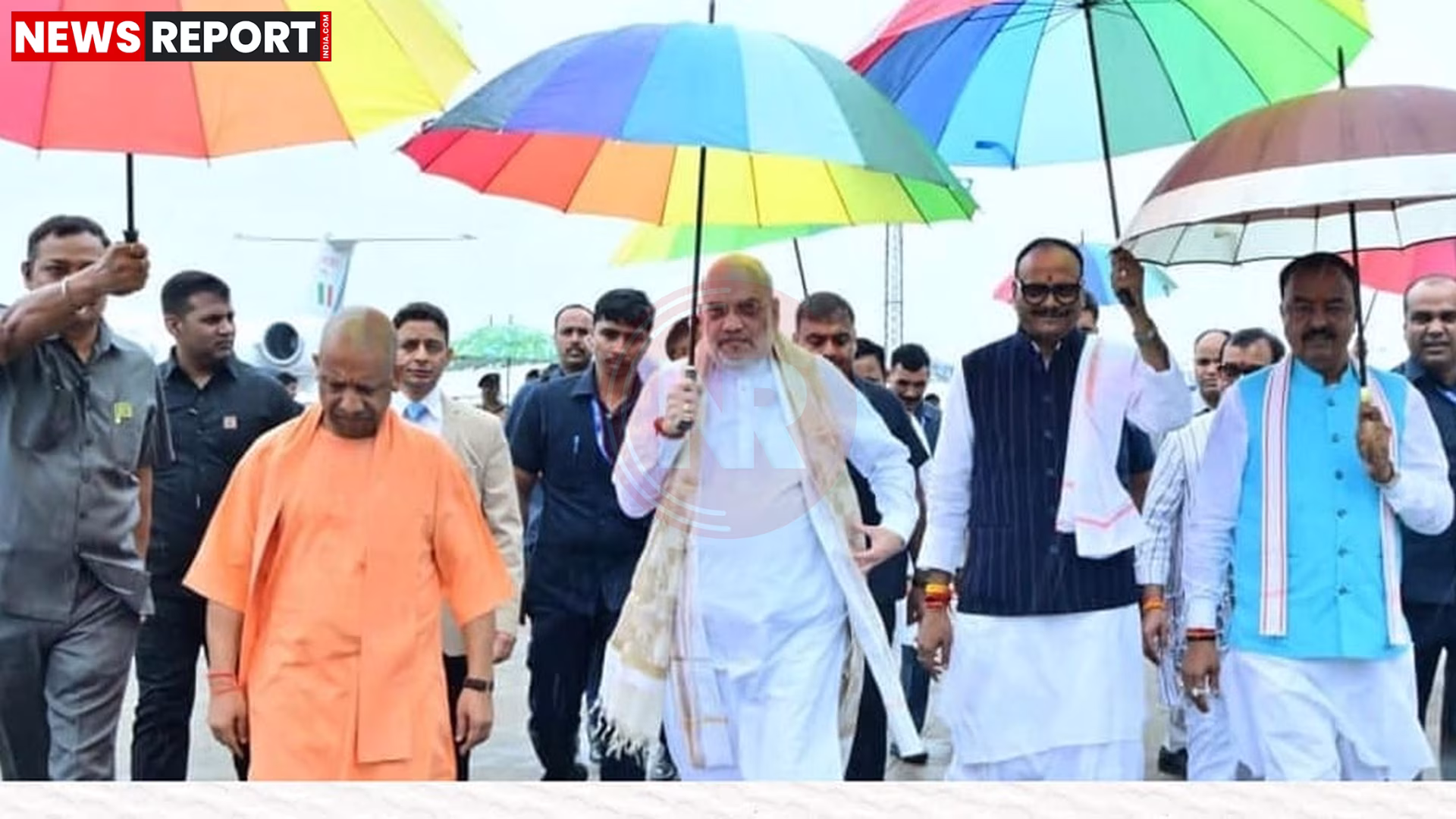 अमित शाह, मुख्यमंत्री योगी आदित्यनाथ और अन्य भाजपा नेता यूपी कार्यसमिति की बैठक में
